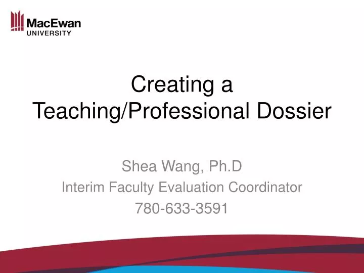 creating a teaching professional dossier