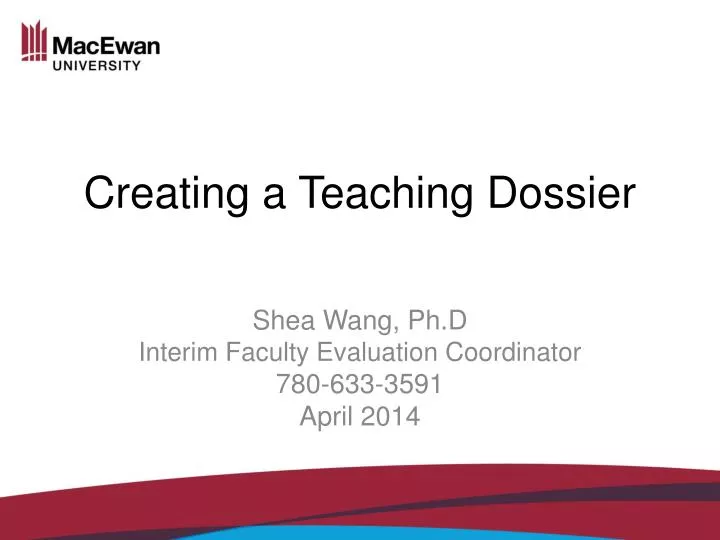 creating a teaching dossier