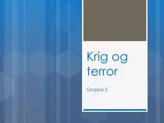 krig og terror