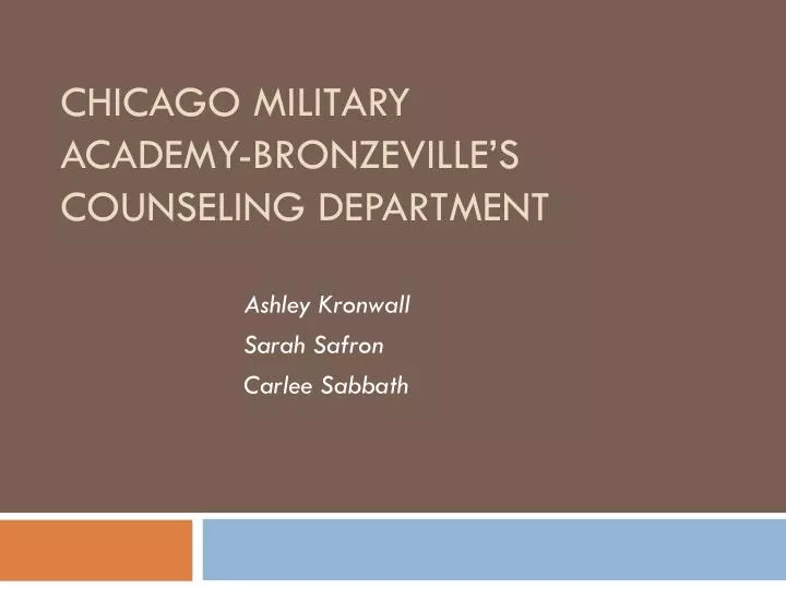 chicago military academy bronzeville s counseling department