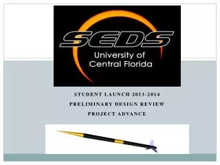 Student Launch 2013-2014 Preliminary Design Review Project Advance