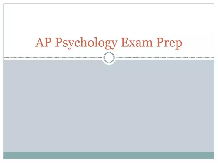 ap psychology exam prep