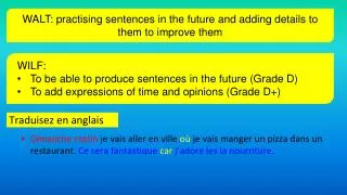 Traduisez en anglais