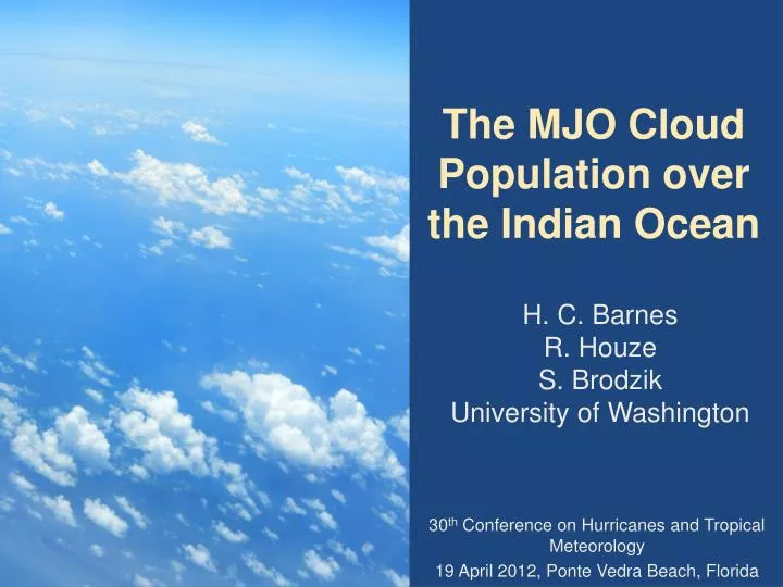 the mjo cloud population over the indian ocean