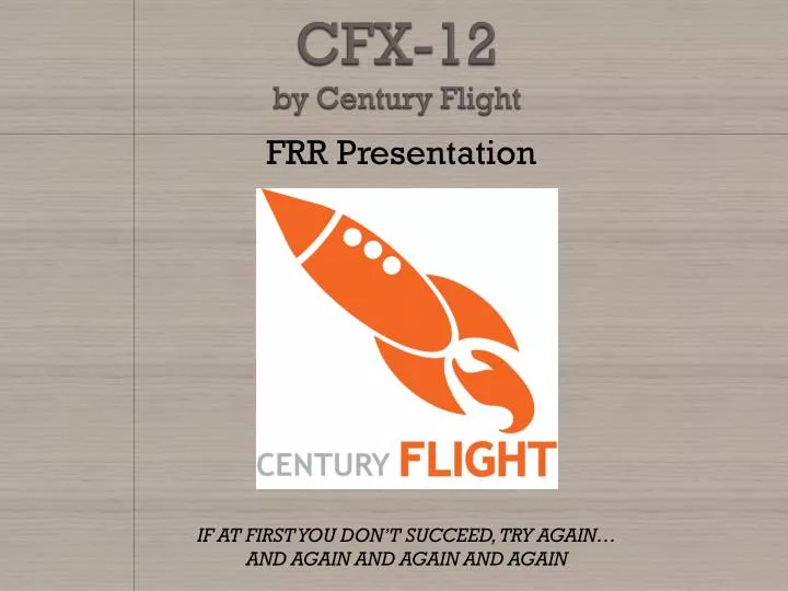 cfx 12 by century flight