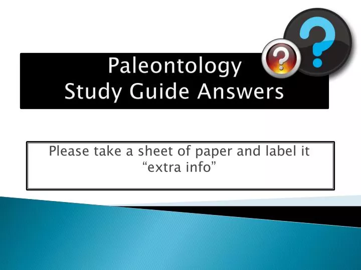 paleontology study guide answers