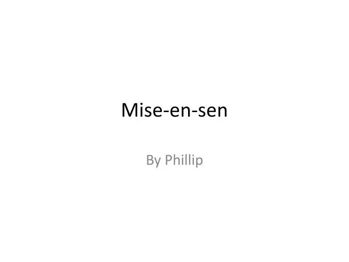 mise en sen