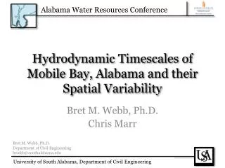 Hydrodynamic Timescales of Mobile Bay, Alabama and their Spatial Variability