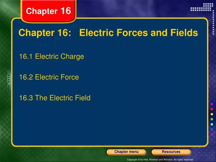 chapter 16 electric forces and fields