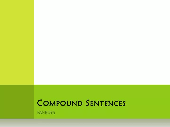 compound sentences
