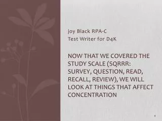 j oy Black RPA-C Test Writer for D4K