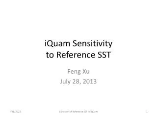 iQuam Sensitivity to Reference SST