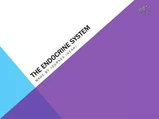 the endocrine system