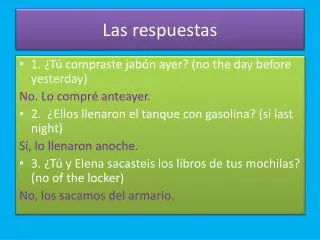 las respuestas