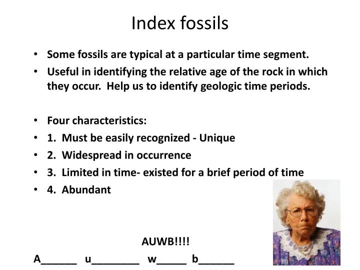 index fossils