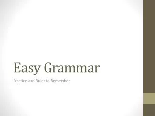 Easy Grammar