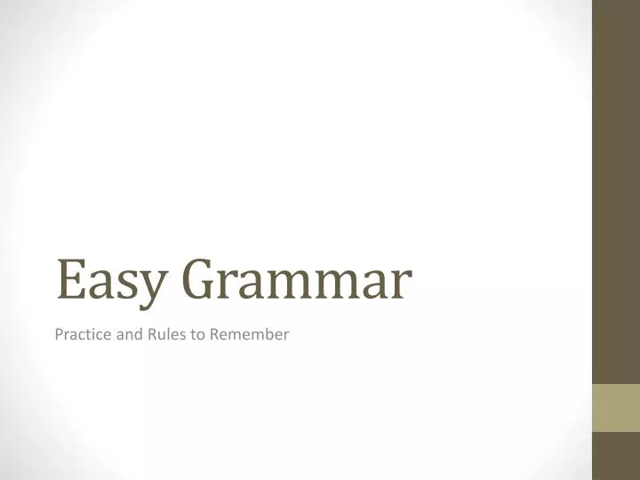 easy grammar