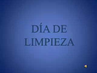 d a de limpieza