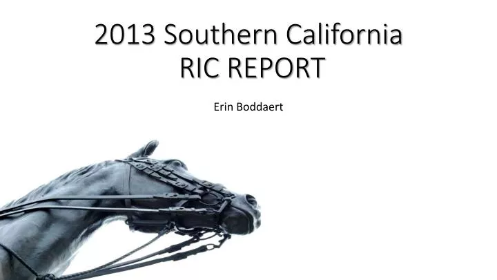2013 southern california ric report