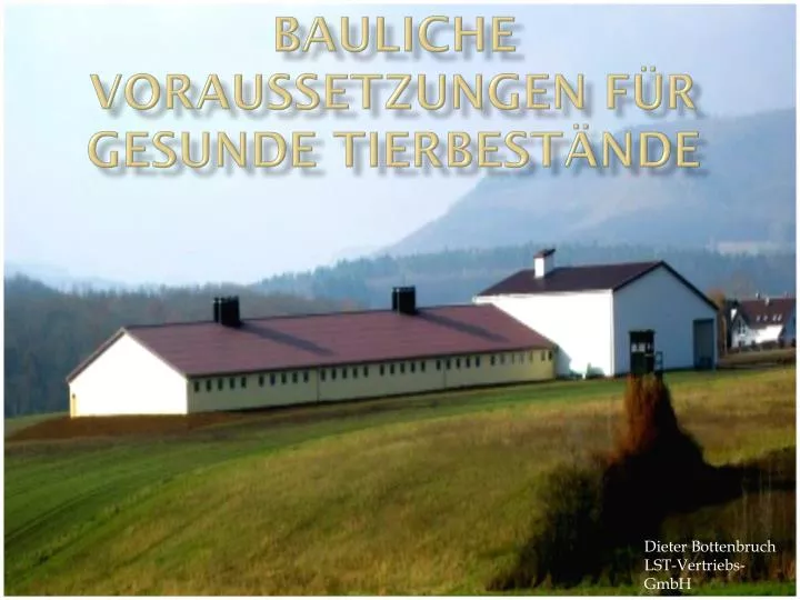 bauliche voraussetzungen f r gesunde tierbest nde