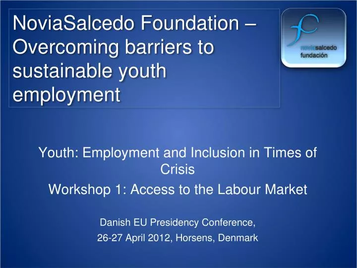 noviasalcedo foundation overcoming barriers to sustainable youth employment