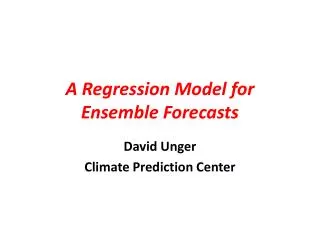 A Regression Model for Ensemble Forecasts
