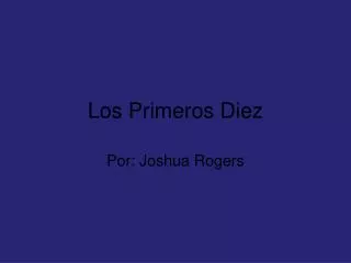 los primeros diez