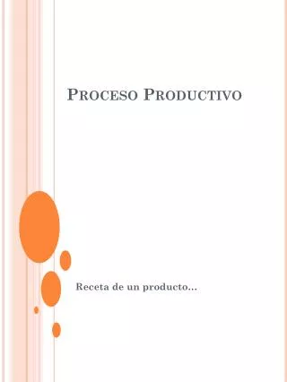 proceso productivo