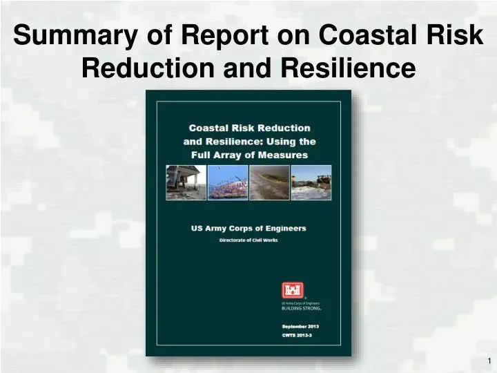 summary of report on coastal risk reduction and resilience