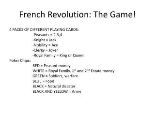 French Revolution: The Game!
