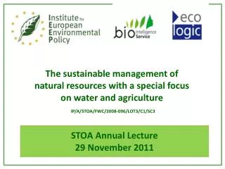 STOA Annual Lecture 29 November 2011