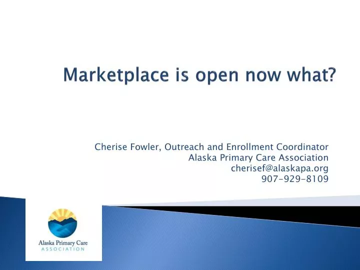 marketplace is open now what