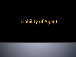 liability of agent