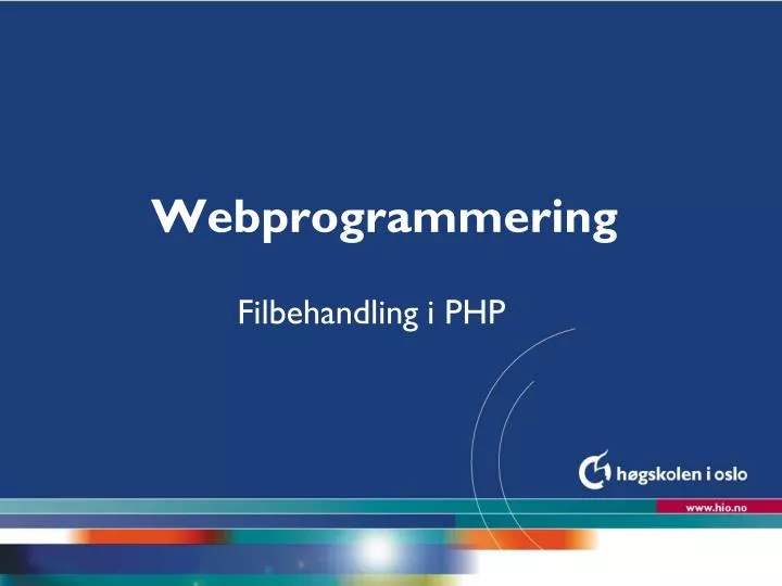 webprogrammering