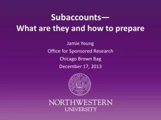 Subaccounts— What are they and how to prepare