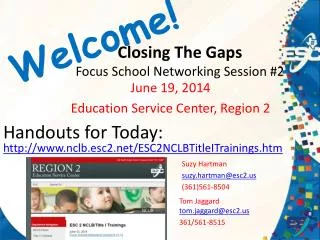 Closing The Gaps Focus School Networking Session #2