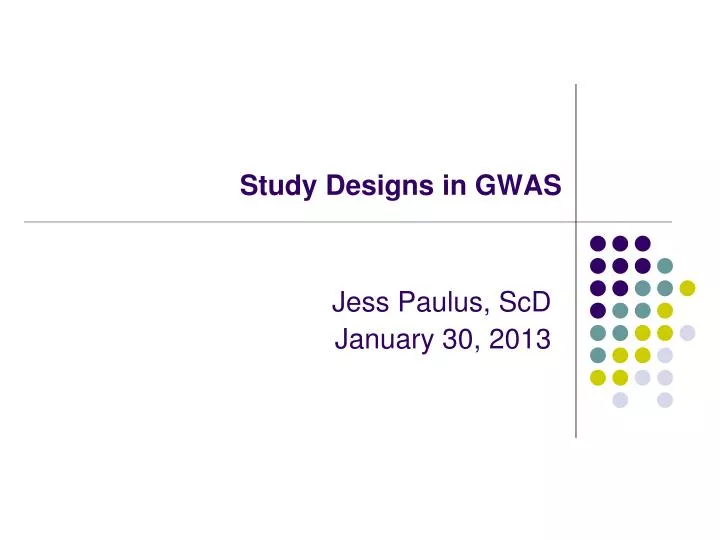 study designs in gwas