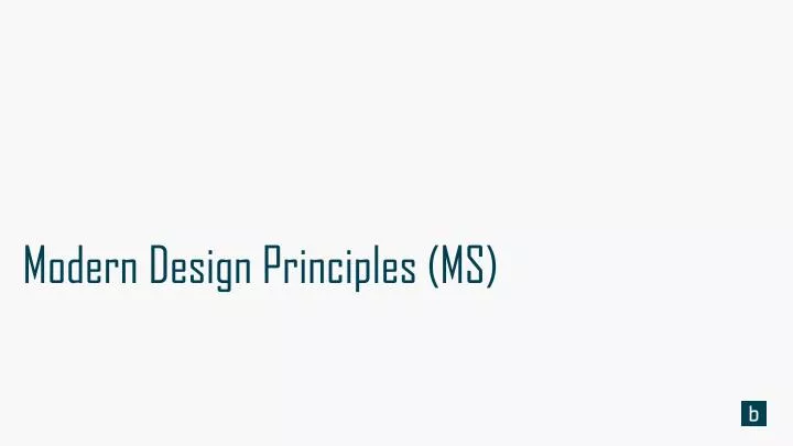 modern design principles ms
