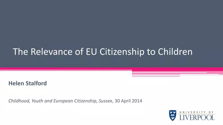 the relevance of eu citizenship to children