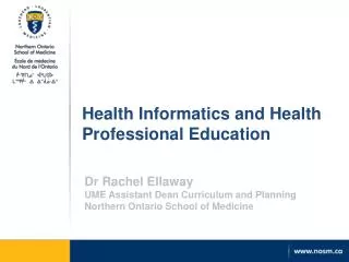Health Informatics and Health Professional Education