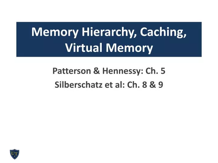 memory hierarchy caching virtual memory