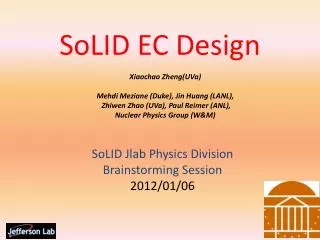 SoLID EC Design