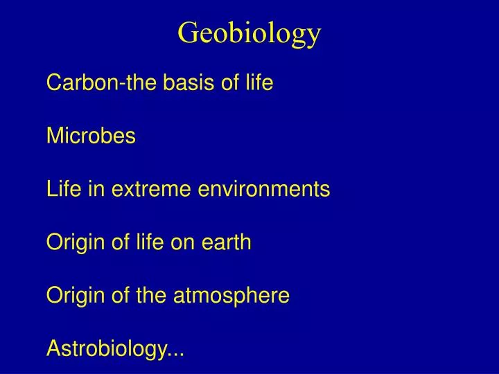 geobiology