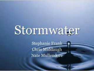 Stormwater