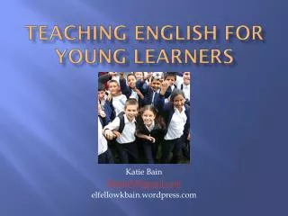 Teaching English for Young Learners