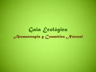 gaia ecol gica