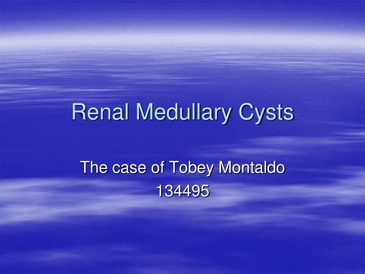 renal medullary cysts