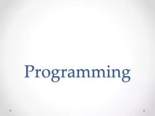 Programming