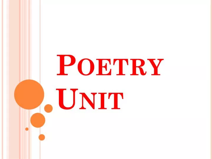 poetry unit