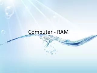 Computer - RAM